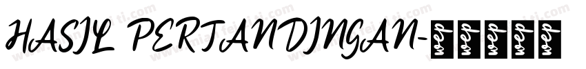 HASIL PERTANDINGAN字体转换